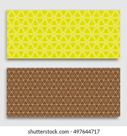 Seamless horizontal borders with repeating line texture. Seamless geometric lace patterns collection for banners, greeting cards or birthday invitations. Ethnic arabic, indian, turkish ornament