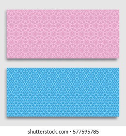 Seamless horizontal borders with repeating line texture. Geometric seamless lace patterns collection for banners, greeting cards or birthday invitations. Ethnic arabic, indian, turkish ornament