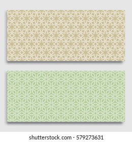 Seamless horizontal borders with repeating line texture. Geometric seamless lace patterns collection for banners, greeting cards or birthday invitations. 