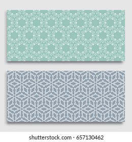 Seamless horizontal borders with repeating line texture. Geometric seamless lace patterns collection for banners, greeting cards or birthday invitations. Ethnic arabic, indian, turkish ornament