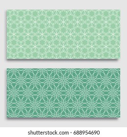 Seamless horizontal borders with repeating line texture. Geometric seamless lace patterns collection for banners, greeting cards or birthday invitations. Ethnic arabic, indian, turkish ornament