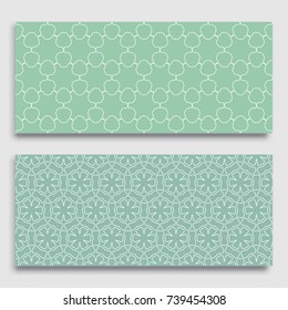Seamless horizontal borders with repeating line texture. Geometric seamless lace patterns collection for banners, greeting cards or birthday invitations. Ethnic arabic, indian, turkish ornament