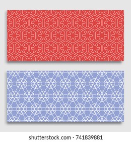 Seamless horizontal borders with repeating line texture. Geometric seamless lace patterns collection for banners, greeting cards or birthday invitations. Ethnic arabic, indian, turkish ornament