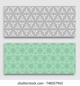 Seamless horizontal borders with repeating line texture. Geometric seamless lace patterns collection for banners, greeting cards or birthday invitations. Ethnic arabic, indian, turkish ornament