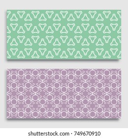 Seamless horizontal borders with repeating line texture. Geometric seamless lace patterns collection for banners, greeting cards or birthday invitations. Ethnic arabic, indian, turkish ornament