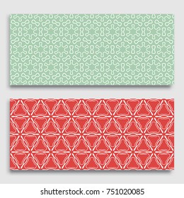 Seamless horizontal borders with repeating line texture. Geometric seamless lace patterns collection for banners, greeting cards or birthday invitations. Ethnic arabic, indian, turkish ornament