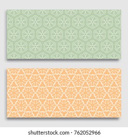Seamless horizontal borders with repeating line texture. Geometric seamless lace patterns collection for banners, greeting cards or birthday invitations. Ethnic arabic, indian, turkish ornament