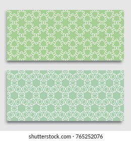 Seamless horizontal borders with repeating line texture. Geometric seamless lace patterns collection for banners, greeting cards or birthday invitations. Ethnic arabic, indian, turkish ornament