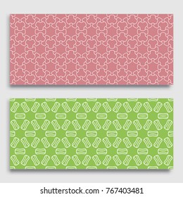 Seamless horizontal borders with repeating line texture. Geometric seamless lace patterns collection for banners, greeting cards or birthday invitations. Ethnic arabic, indian, turkish ornament