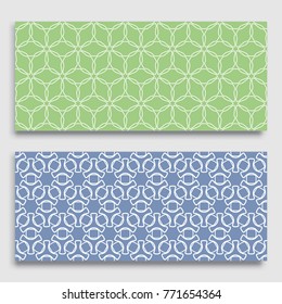 Seamless horizontal borders with repeating line texture. Geometric seamless lace patterns collection for banners, greeting cards or birthday invitations. Ethnic arabic, indian, turkish ornament
