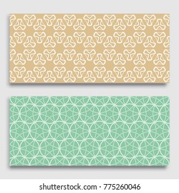 Seamless horizontal borders with repeating line texture. Geometric seamless lace patterns collection for banners, greeting cards or birthday invitations. Ethnic arabic, indian, turkish ornament