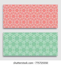 Seamless horizontal borders with repeating line texture. Geometric seamless lace patterns collection for banners, greeting cards or birthday invitations. Ethnic arabic, indian, turkish ornament
