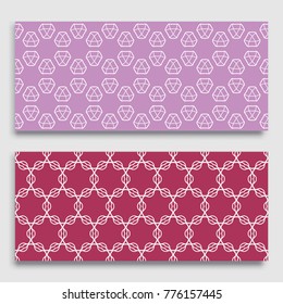 Seamless horizontal borders with repeating line texture. Geometric seamless lace patterns collection for banners, greeting cards or birthday invitations. Ethnic arabic, indian, turkish ornament