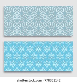 Seamless horizontal borders with repeating line texture. Geometric seamless lace patterns collection for banners, greeting cards or birthday invitations. Ethnic arabic, indian, turkish ornament