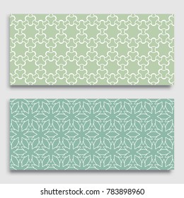 Seamless horizontal borders with repeating line texture. Geometric seamless lace patterns collection for banners, greeting cards or birthday invitations. Ethnic arabic, indian, turkish ornament