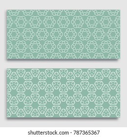 Seamless horizontal borders with repeating line texture. Geometric seamless lace patterns collection for banners, greeting cards or birthday invitations. Ethnic arabic, indian, turkish ornament