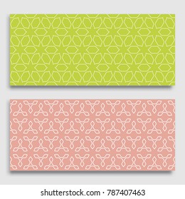Seamless horizontal borders with repeating line texture. Geometric seamless lace patterns collection for banners, greeting cards or birthday invitations. Ethnic arabic, indian, turkish ornament
