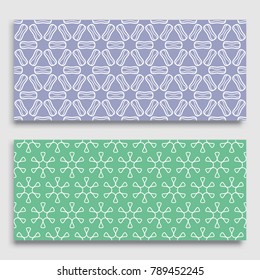 Seamless horizontal borders with repeating line texture. Geometric seamless lace patterns collection for banners, greeting cards or birthday invitations. Ethnic arabic, indian, turkish ornament