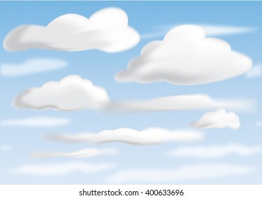 Seamless horizontal cloudy day sky