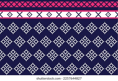 Seamless horizontal ethnic pattern, Vector geometric shape design for decoration background. Abstract geometric ethnic seamless pattern.