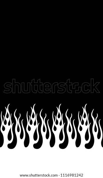 Seamless Horizontal Fire Flame Illustration clip\
art vector