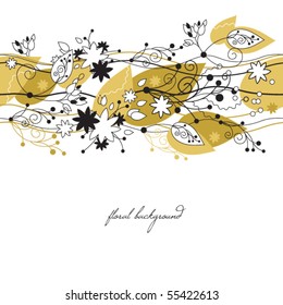 seamless horizontal floral background