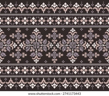 A seamless, horizontal geometric pattern covers the entire surface, designed for backgrounds, decoration, fabric, and clothing.