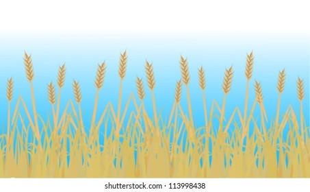 seamless horizontal image number of heads on the background of sky