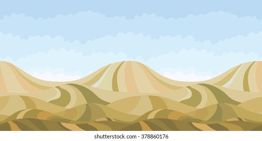 Seamless horizontal landscape nature background