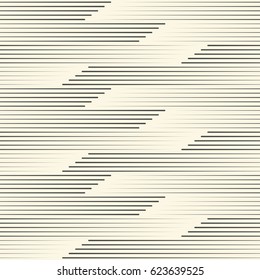 Seamless Horizontal Line Background. Minimal Wrapping Paper Design. Abstract Monochrome Striped Texture
