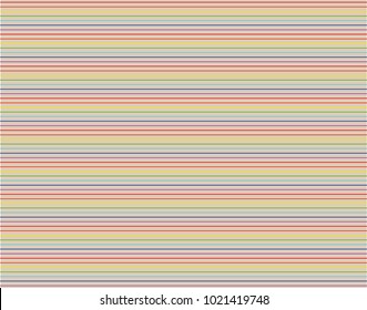 Seamless horizontal line pattern vector. Rainbow line design on beige. Design print for textile, fabric, wallpaper, background. Set 3