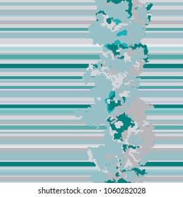 Seamless horizontal lines pattern. Vector blue background