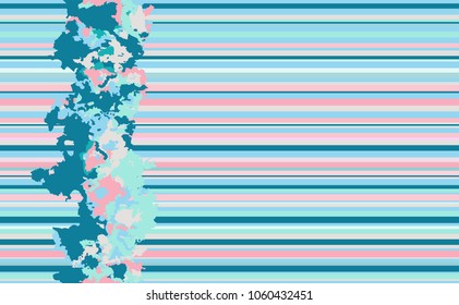 Seamless horizontal lines pattern. Vector blue nuances background