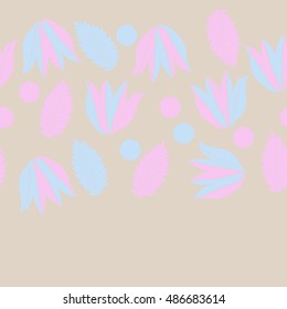 Seamless horizontal  pattern of  floral motif.
