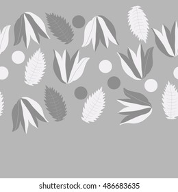 Seamless horizontal  pattern of  floral motif.