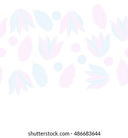 Seamless horizontal  pattern of  floral motif.