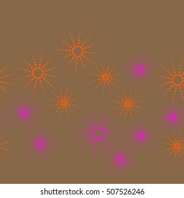 Seamless horizontal pattern, halftone, snowflakes.