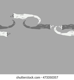 Seamless  horizontal pattern with hot peppers,hole, harvest, object, vegetables, copy space . Hand drawn.