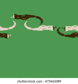 Seamless  horizontal pattern with hot peppers,hole, harvest, object, vegetables, copy space . Hand drawn.