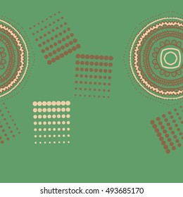 Seamless  horizontal pattern  of oriental composition, halftone.