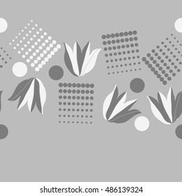 Seamless horizontal  pattern of  stylized  bell.