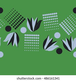 Seamless horizontal  pattern of  stylized  bell.