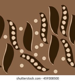 Seamless  horizontal   pattern of  stylized floral motif, doodles,  spot, hole, flowers,stars,spirals, ellipses, branches, copy space . Hand drawn.
