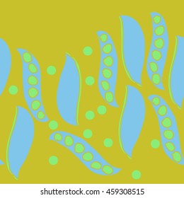 Seamless  horizontal   pattern of  stylized floral motif, doodles,  spot, hole, flowers,stars,spirals, ellipses, branches, copy space . Hand drawn.