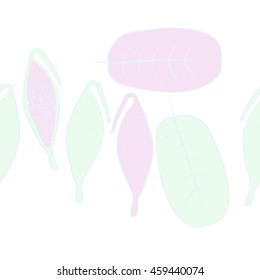 Seamless horizontal   pattern of  stylized floral motif, doodles,  spot, stripes, leaves, fruits, copy space . Hand drawn.