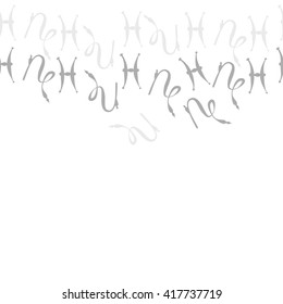 Seamless  horizontal pattern of zodiac signs, doodles, object,pisces,capricorn, copy space. Hand drawn.