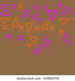 Seamless  horizontal pattern of zodiac signs, doodles, object,pisces,libra, copy space. Hand drawn.