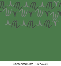 Seamless horizontal  pattern of zodiac signs, doodles,  object,aries,scorpio, copy space. Hand drawn.
