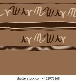 Seamless horizontal  pattern of zodiac signs, doodles,  object,aries,scorpio,stripes, spot, copy space. Hand drawn.