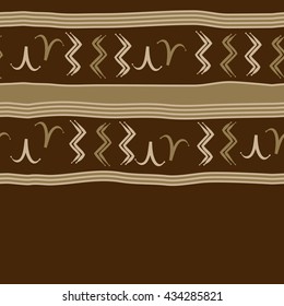 Seamless  horizontal  pattern of zodiac signs, doodles,  object,aries,aquarius, stripes,spot, copy space. Hand drawn.